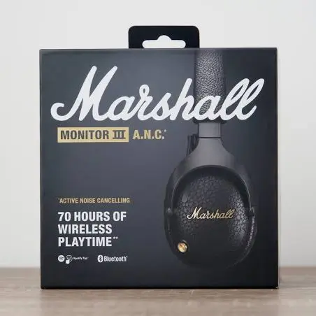 MARSHALL MONITOR III ANC – CASQUE BLUETOOTH SANS FIL – RÉDUCTION DE BRUIT ACTIVE – BLUETOOTH 5.3 – USB-C – 70H