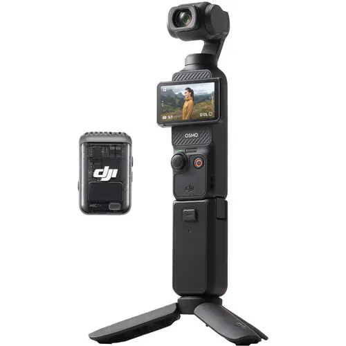 DJI OSMO POCKET 3 CREATOR COMBO – 4K 60 FPS – 2″ OLED – MICRO SD – 4X ZOOM – CMOS – BLACK