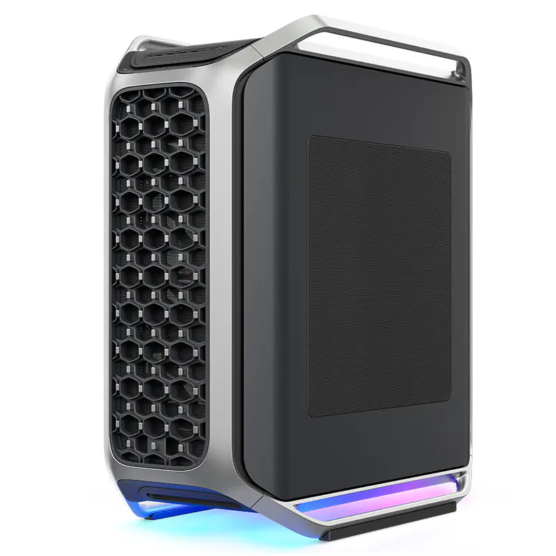 COOLER MASTER COSMOS ALPHA – BOITIER PC GAMING – BIG TOWER – E-ATX – RGB – VERRE TREMPE – SUPPORT COULISSANT – ARGENT BLACK