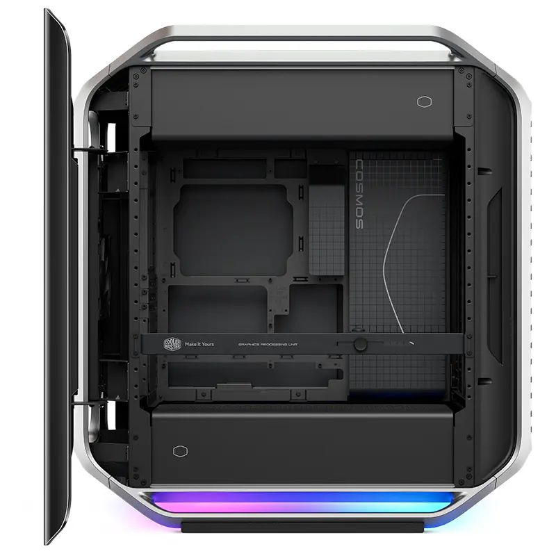 COOLER MASTER COSMOS ALPHA – BOITIER PC GAMING – BIG TOWER – E-ATX – RGB – VERRE TREMPE – SUPPORT COULISSANT – ARGENT BLACK
