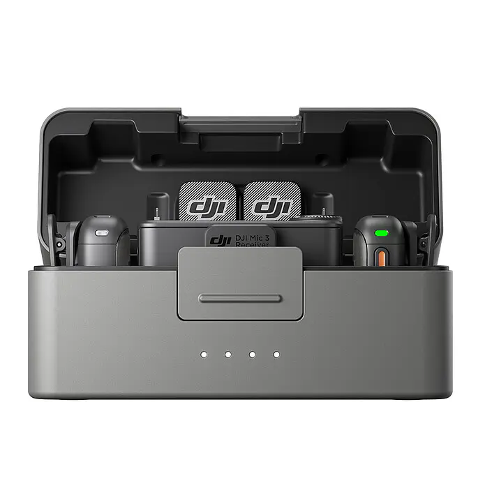 DJI MIC 3 – MICROPHONE SANS FIL – 2 ÉMETTEURS TX + 1 RÉCEPTEUR RX – BOÎTIER DE CHARGE – NC – BLACK