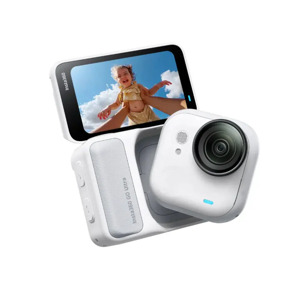 INSTA360 GO ULTRA TINY HANDS-FREE 4K CAM – CAMÉRA D’ACTION 60FPS – CAPTEUR 1/1.28″ – ACTIVE HDR – PUREVIDEO – WIFI – BLUETOOTH – WHITE