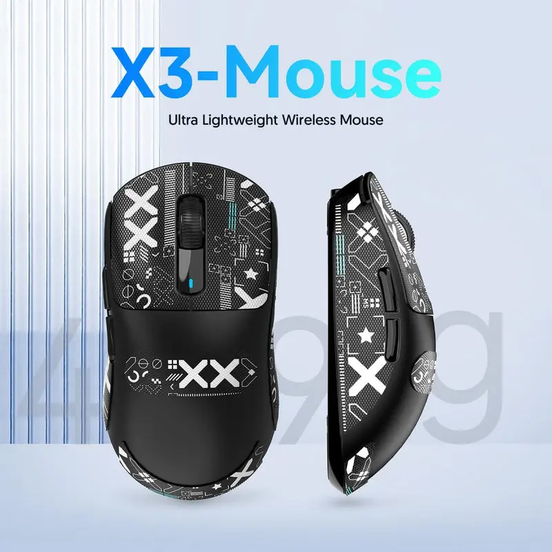 ATTACK SHARK X3 – SOURIS FILAIRE & SANS FIL – BLUETOOTH – 2.4G – 6 BOUTONS -26000 DPI- 1KHZ – WHITE