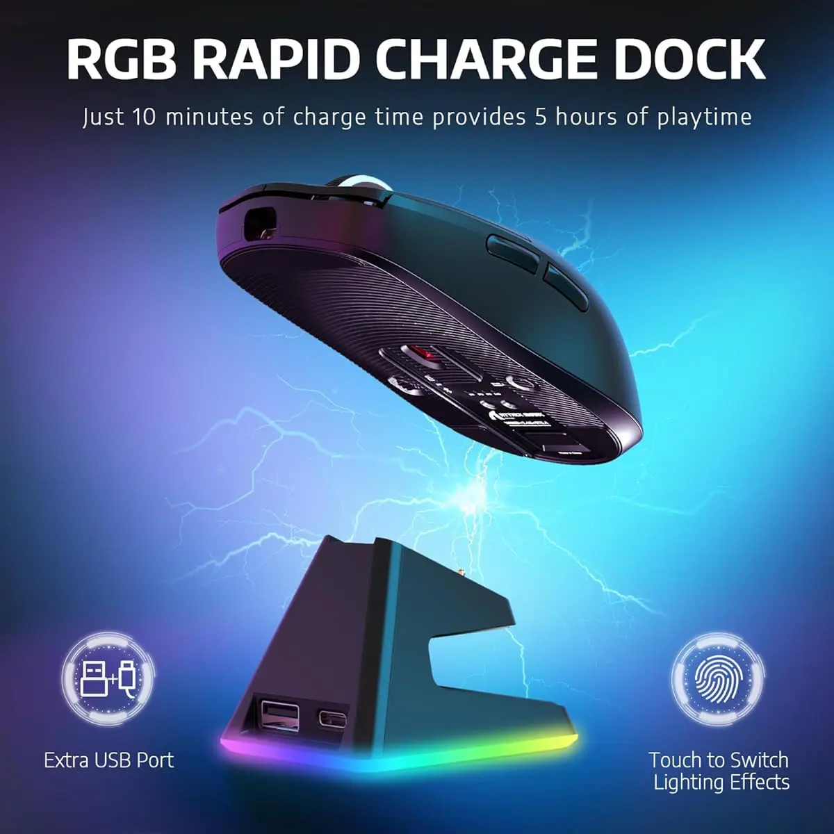 ATTACK SHARK X6 – PAW3395 – SOURIS FILAIRE & SANS FIL – BLUETOOTH 5.2- USB 2.4G – 7 BOUTONS – 26000 DPI – BLACK