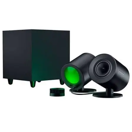 RAZER NOMMO V2 – ENCEINTES GAMING 2.1 – THX SPATIAL AUDIO – CHROMA RGB – 2 X 3″ FULL-RANGE – SUBWOOFER 5,5″ – BLUETOOTH 5.3 – USB – ORIGINAL