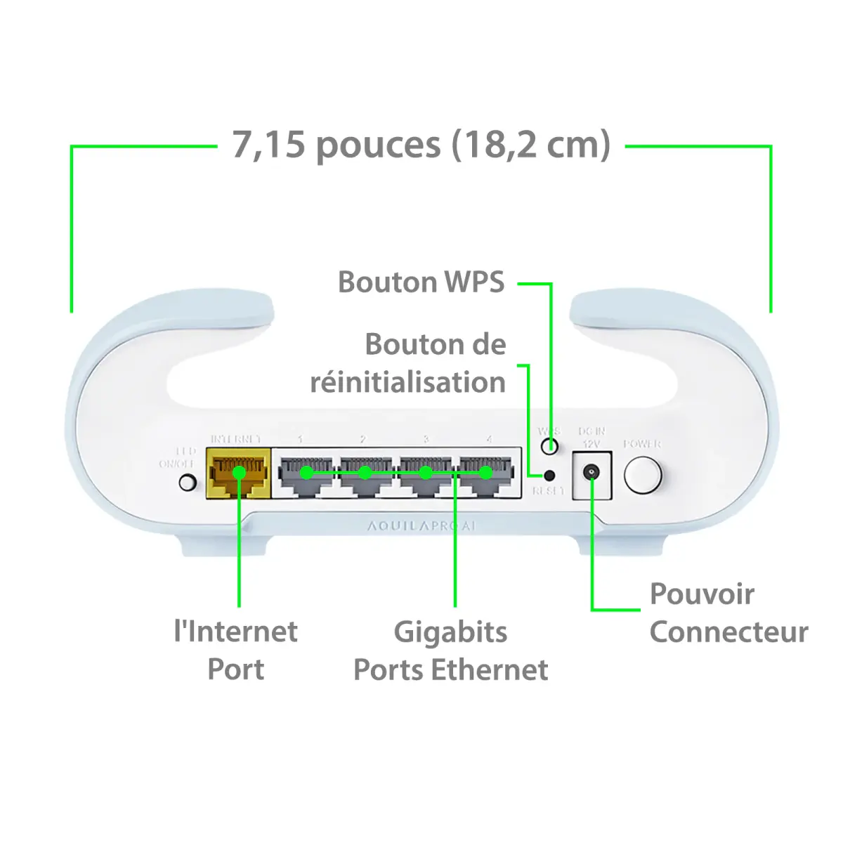 D-LINK AQUILA PRO AI M30 ROUTEUR MESH WIFI 6 AX3000 – AI – MU-MIMO – 4 LAN – WPA3 – DESIGN INCURVÉ