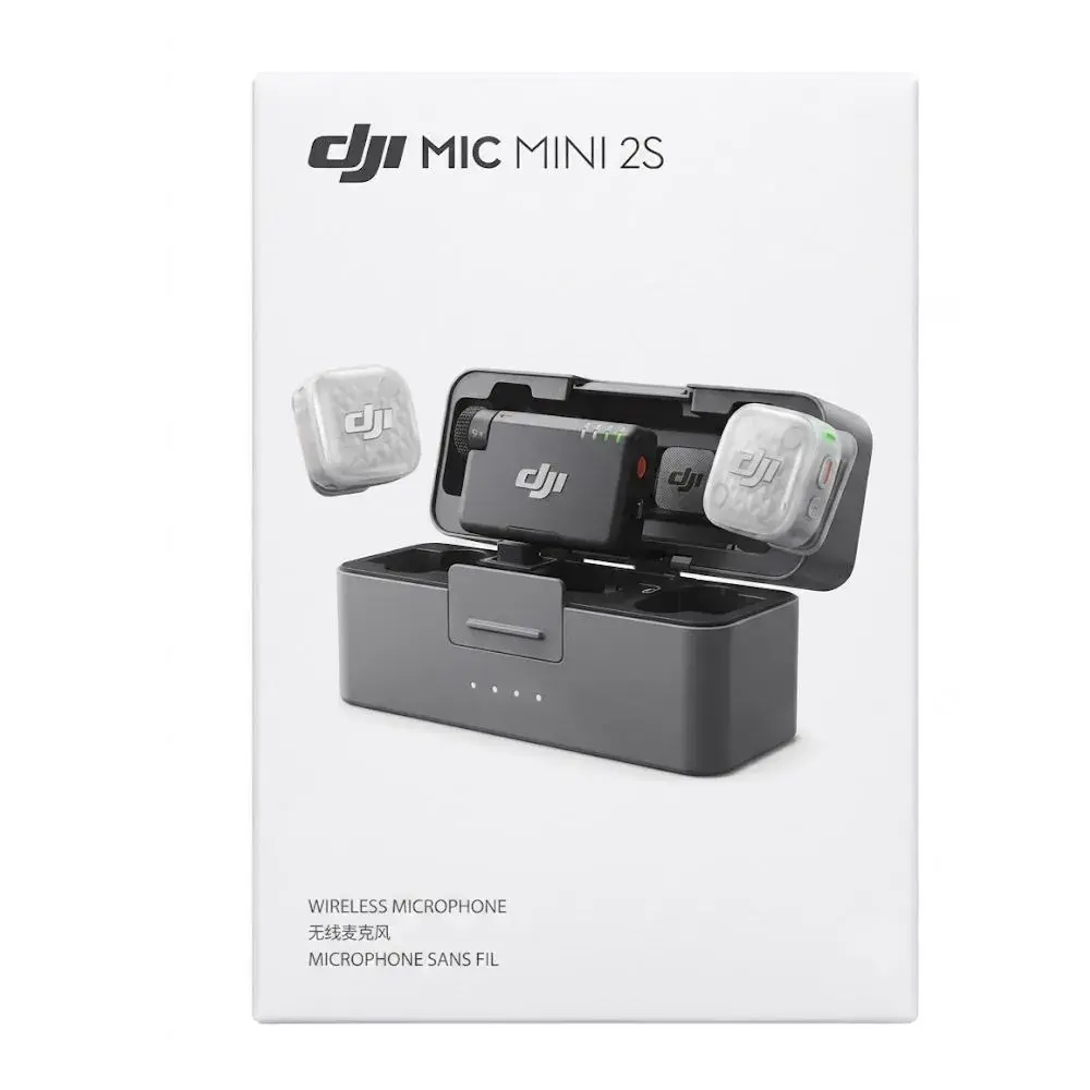 DJI MIC MINI 2S – MMICROPHONE SANS FIL COMPACT – (1 TX + 1 MOBILE RX + CHARGING CASE) – PORTÉE JUSQU’À 400M – NC – ENREGISTREMENT INTERNE 32-BIT FLOAT – BLACK