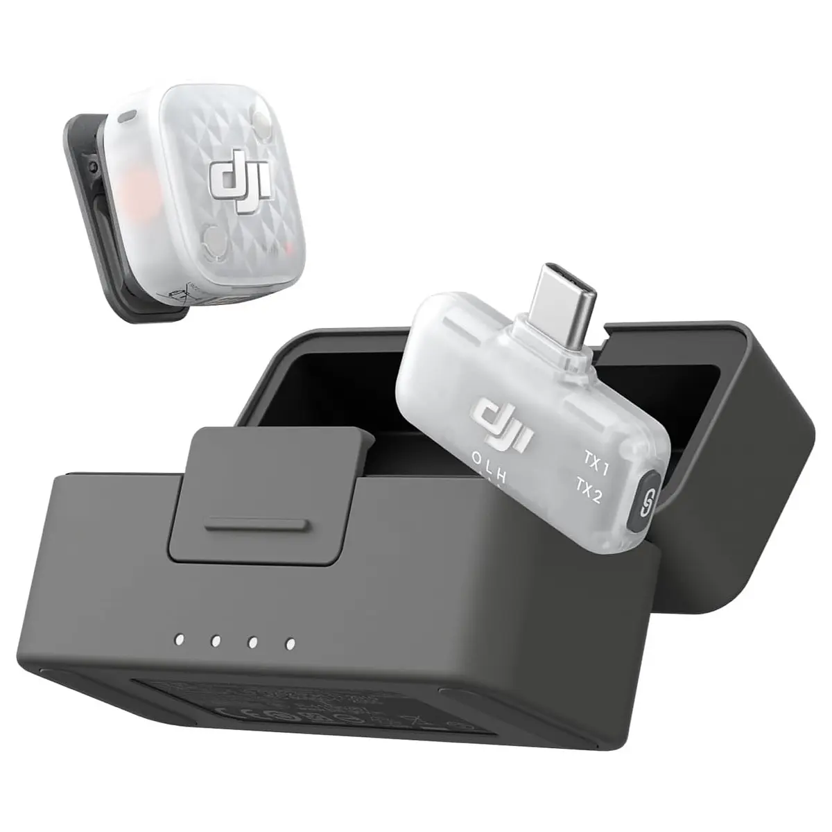 DJI MIC MINI 2S – MMICROPHONE SANS FIL COMPACT – (1 TX + 1 MOBILE RX + CHARGING CASE) – PORTÉE JUSQU’À 400M – NC – ENREGISTREMENT INTERNE 32-BIT FLOAT – BLACK