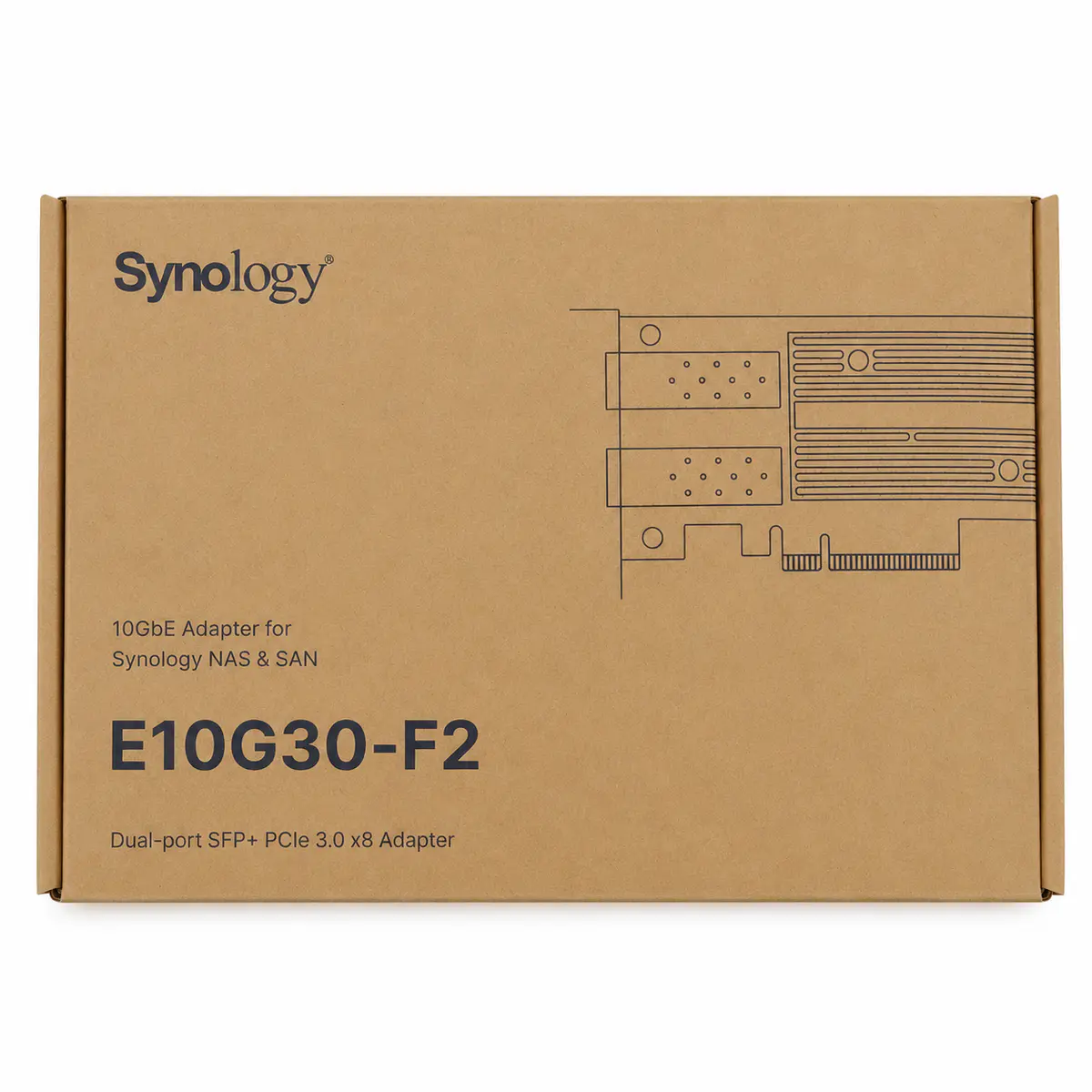 SYNOLOGY E10G30-F2 – D’EXTENSION RÉSEAU POUR NAS SYNOLOGY – DUAL SFP+ 10GBPS – PCIe 3.0 x8 – 2 X SFP+ 10GbE – ORIGINAL