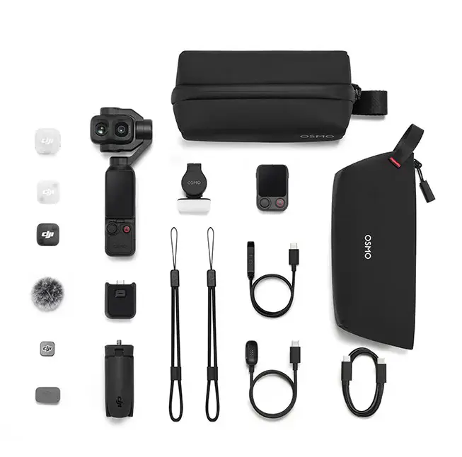 DJI OSMO POCKET 4P VLOG COMBO – CAMÉRA VLOG 4K – DOUBLE CAMÉRA – STABILISATION 3 AXES – ÉCRAN TACTILE – WIFI 6 – BLUETOOTH – NOIR