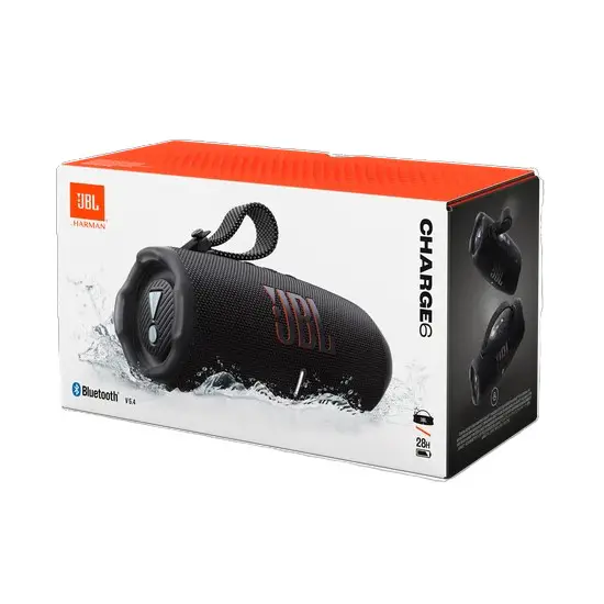 JBL CHARGE 6 NOIR – ENCEINTE NOMADE SANS FIL – 45 WATTS – BLUETOOTH 5.4 – ÉTANCHE IP68 – AUTONOMIE FORTE – POWERBANK – ROUGE & NOIR