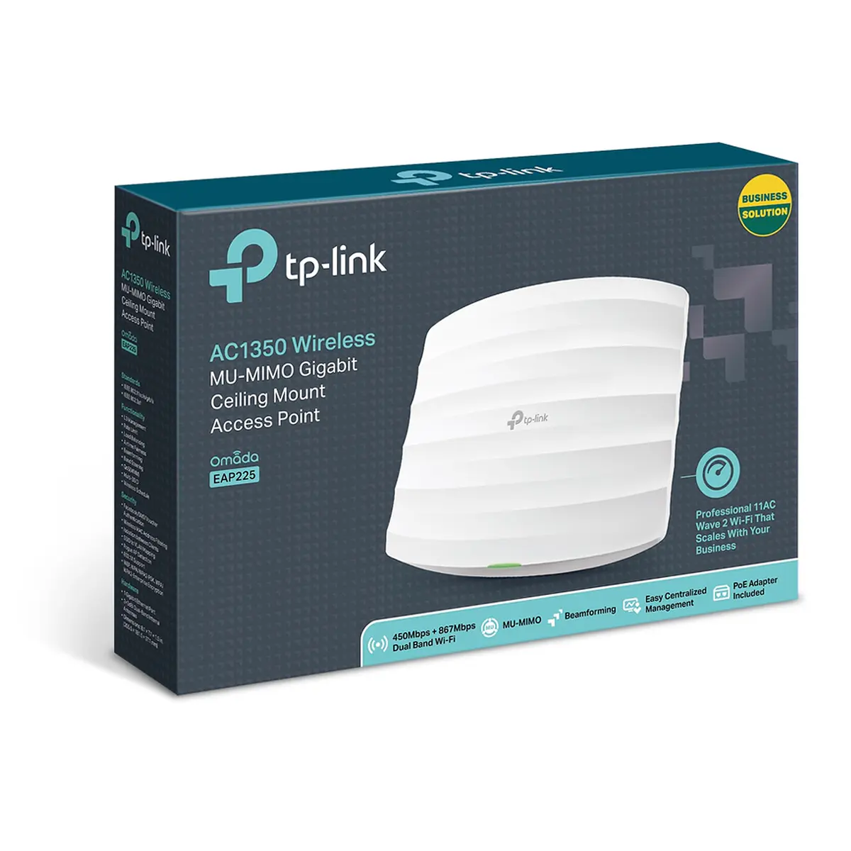Tp-link EAP225 Point d’accès Wi-Fi AC Dual Band AC1350 Gigabit – plafonnier