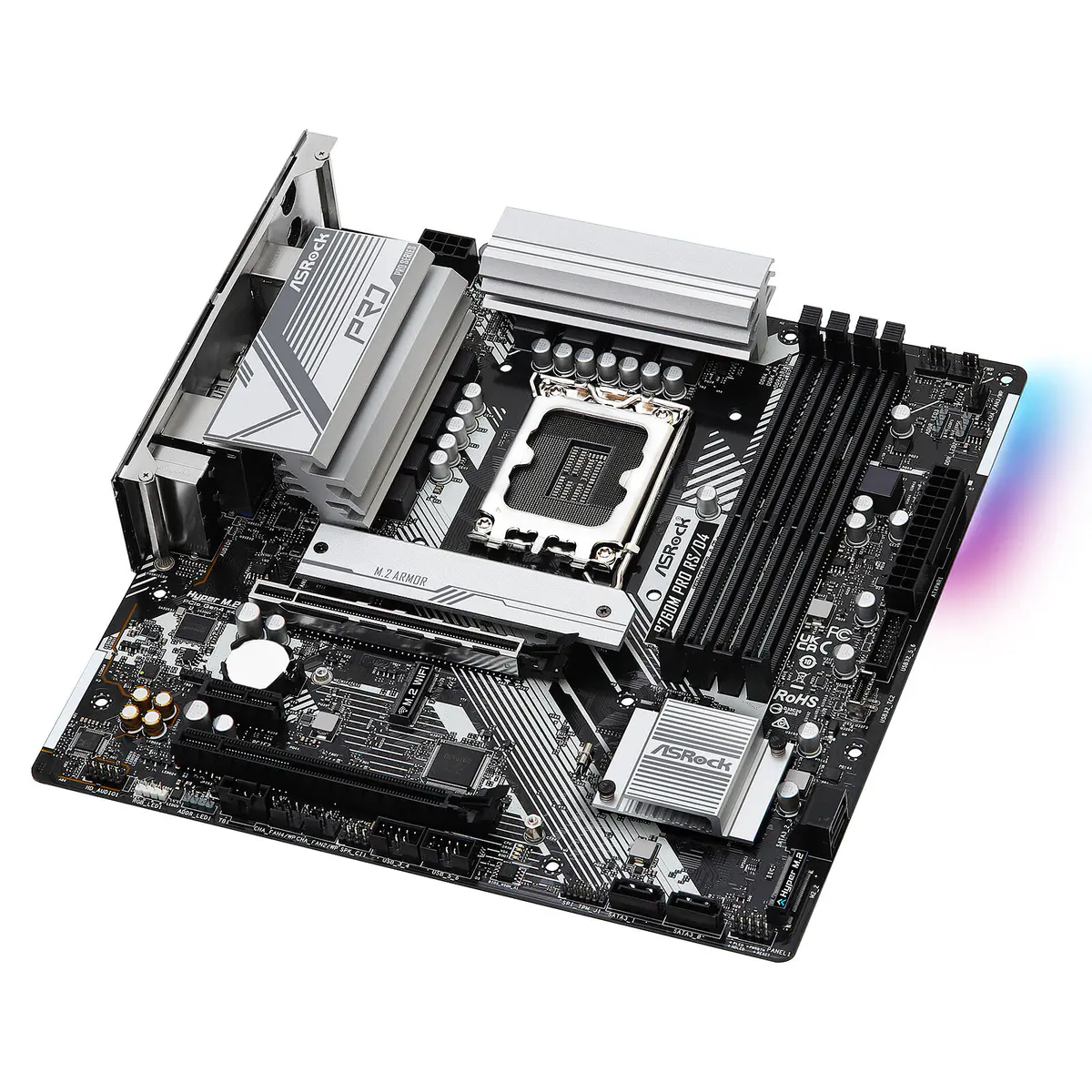 ASROCK B760M PRO RS/D4 – CARTE MÈRE GAMING – INTEL LGA 1700 – B760 – DDR4 – MICRO ATX – 2X M.2 PCIe 4.0 – 4X SATA 6GBPS – 2.5GBE LAN