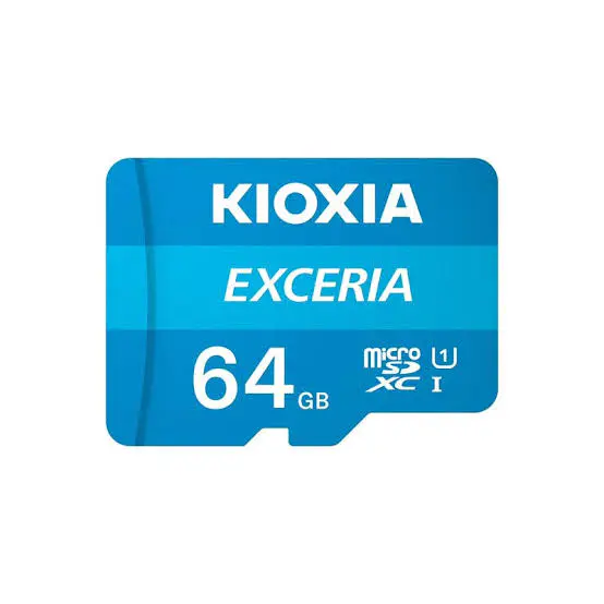 KIOXIA EXCERIA 64GB – CARTE MÉMOIRE – MICROSDXC UHS-I – 64GB – U1 – C10 – AVEC ADAPTATEUR SD – ORIGINAL