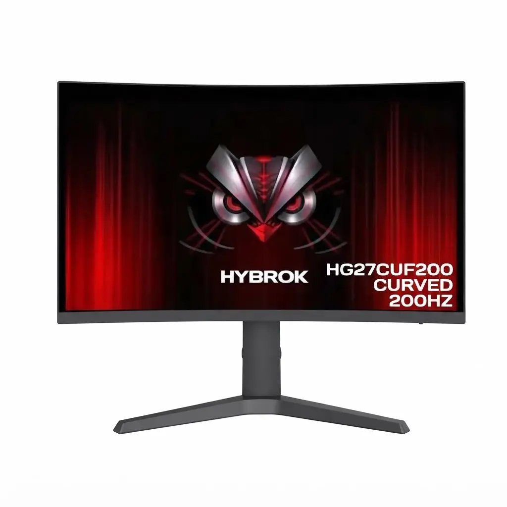 ECRAN HYBROK LIGHT HG27CUF200 – ECRAN GAMING CURVED 27″ – FHD – DALL VA – 200HZ – 1MS -DISPLAY PORT /HDMI – SPEAKER – BLACK