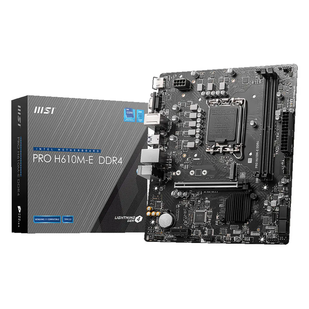 MSI PRO H610M-E DDR4 – Micro ATX Socket 1700 Intel H610 Express – 2x DDR4 – M.2 PCIe 3.0