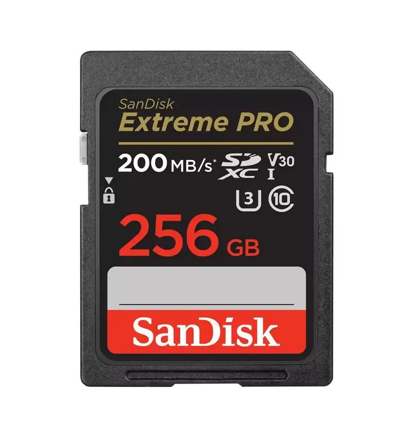 SANDISK EXTREME PRO 256GB – CARTE SDXC UHS-I – 200MO/S LECTURE – VIDEO 4K UHD – BLACK