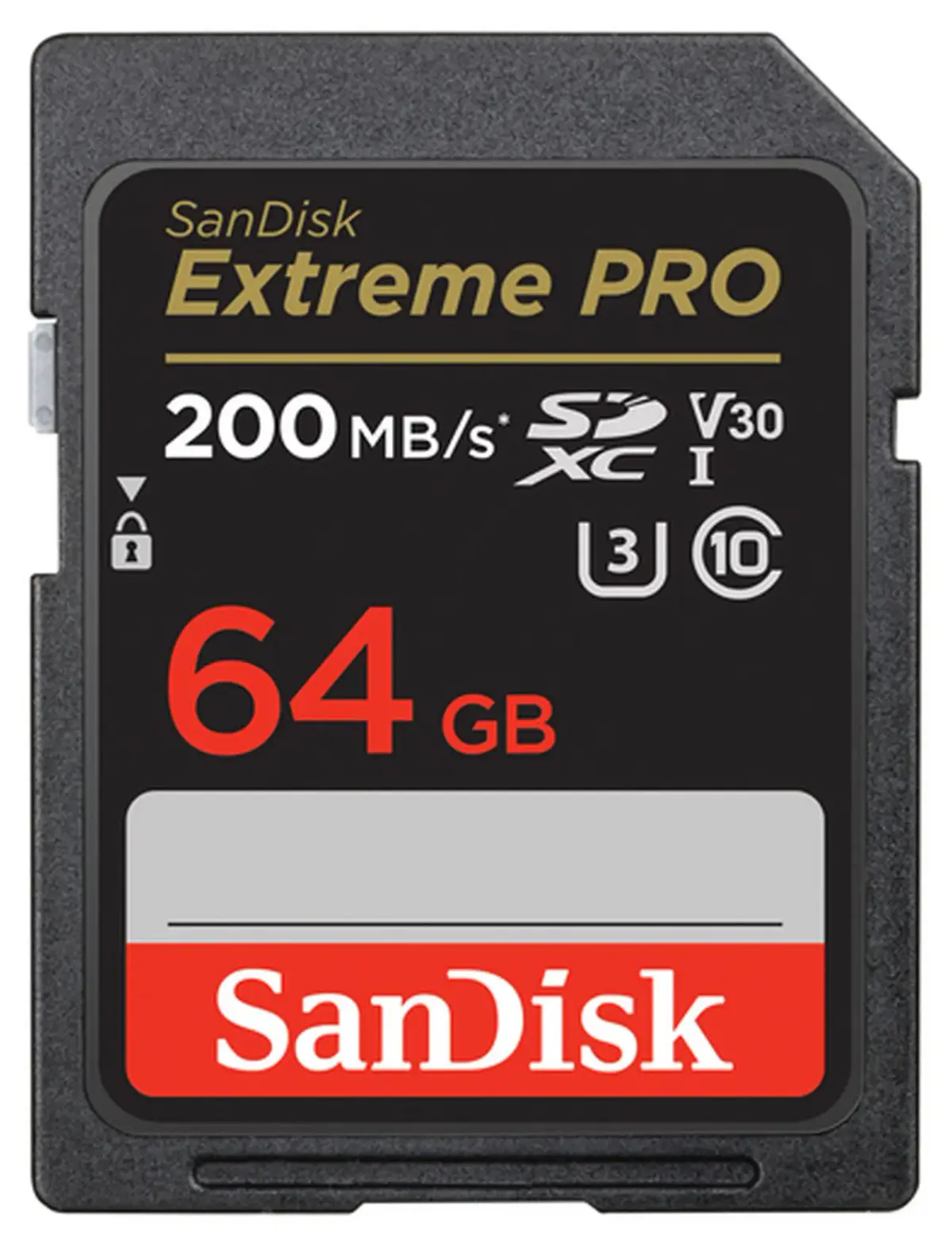 SANDISK EXTREME PRO 64GB – CARTE SDXC UHS-I – VIDEO 4K UHD – 200MO/S LECTURE – BLACK