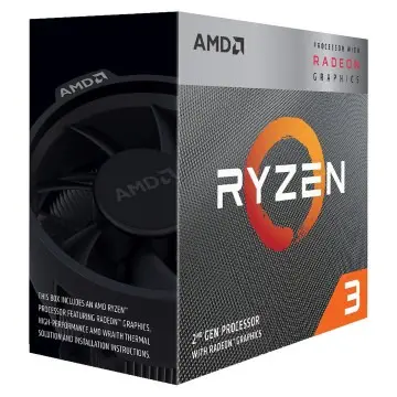 PROCESSEUR AMD RYZEN 3 3200G – AM4 – 4.0 GHZ – 4 CŒURS – 4 THREADS – RADEON VEGA 8 – VENTILO BOX