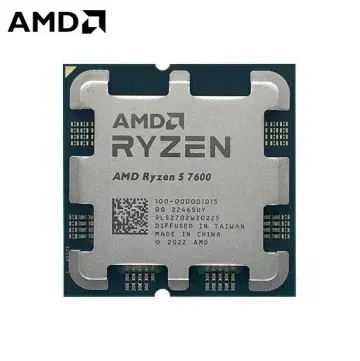 PROCESSEUR AMD RYZEN 5 7600 – SOCKET AM5 – 6-CORE – 12-THREADS – 5.1GHZ – 32MB – BOX AVEC VENTILO