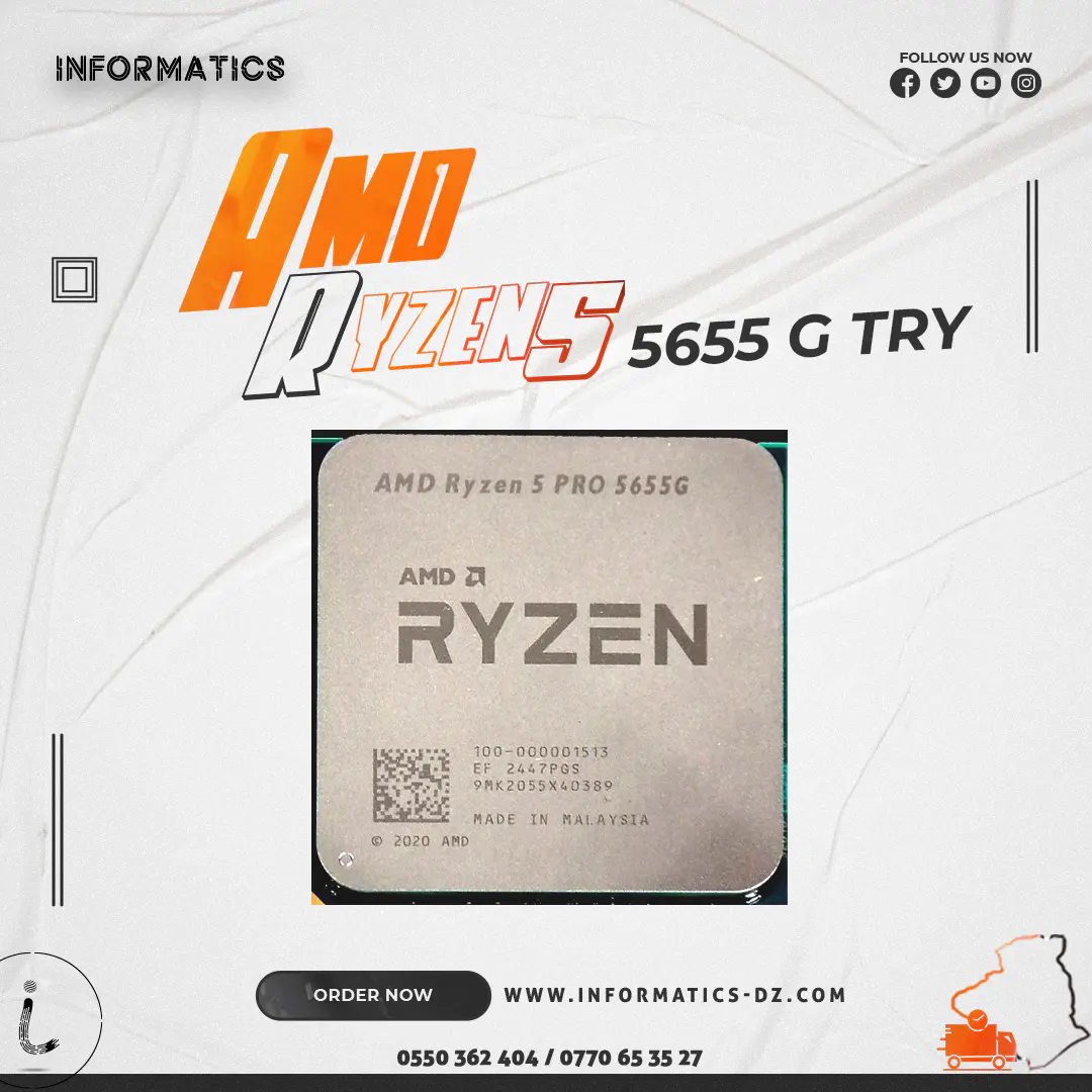 AMD RYZEN 5 PRO 5650G – AMD ZEN 3 – RADEON GPU VEGA 7 -3,9 GHz – 6 CŒURS -12 THREADS – TDP 65 W -APK