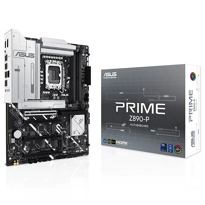 ASUS PRIME Z890-P – CARTE MÈRE ATX – SOCKET LGA 1851 – CHIPSET INTEL Z890 – DDR5 – PCIE 5.0 – M.2 – THUNDERBOLT 4 – BLACK