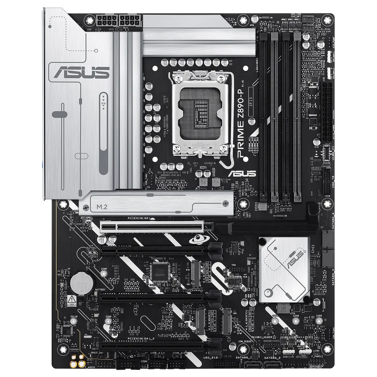 ASUS PRIME Z890-P – CARTE MÈRE ATX – SOCKET LGA 1851 – CHIPSET INTEL Z890 – DDR5 – PCIE 5.0 – M.2 – THUNDERBOLT 4 – BLACK