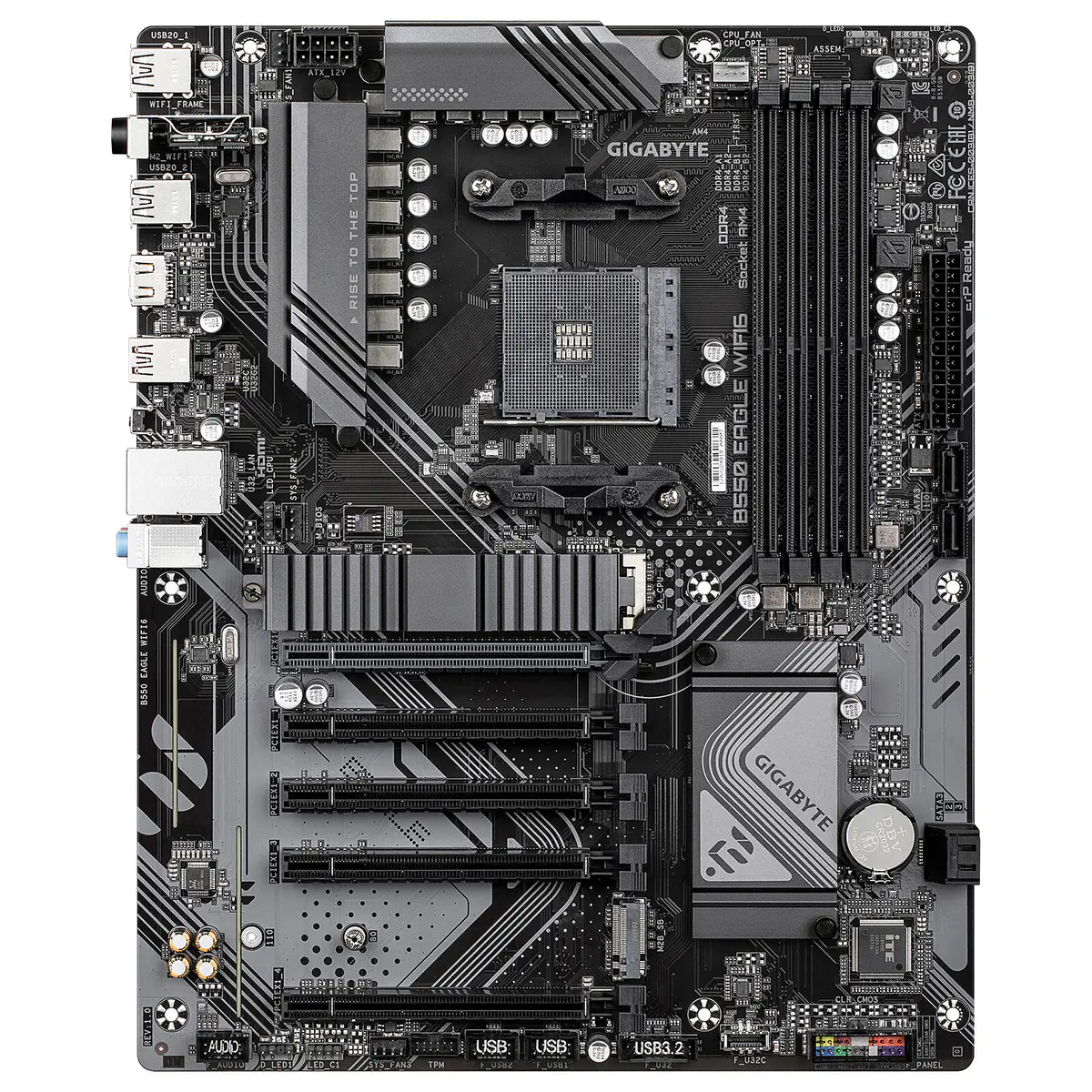 GIGABYTE B550 EAGLE WIFI6 – CARTE MÈRE ATX – SOCKET AM4 – 4 x DDR4 – 2 x DDR4 – 2 x M.2 NVMe – WIFI 6 – PCIe 4.0 – BLACK