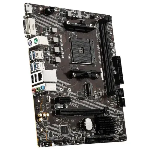MSI A520M-A PRO – CARTE MÈRE MICRO ATX- SOCKET AM4 AMD A520 – DDR4 – M.2 NVME – USB 3.0 – PCIE 3.0 – BLACK