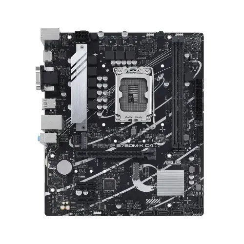 CARTE MÈRE ASUS PRIME B760M-K D4 – MICRO ATX – SOCKET LGA 1700 – DDR4 – PCIe 4.0 – M.2 – BLACK