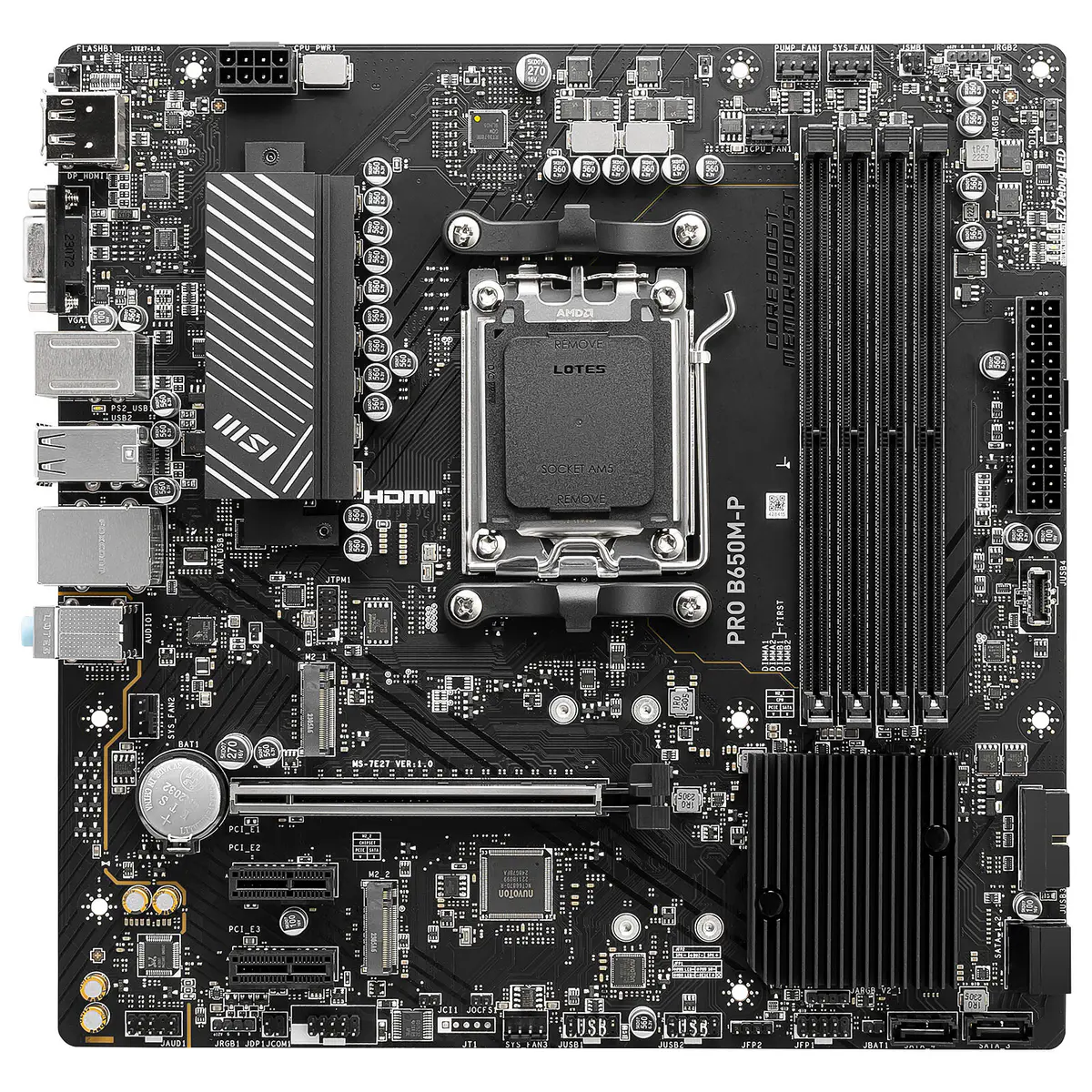 MSI PRO B650M-P – CARTE MÈRE MICRO-ATX – SOCKET AM5 – CHIPSET AMD B650 – DDR5 – M.2 – PCI EXPRESS – BLACK