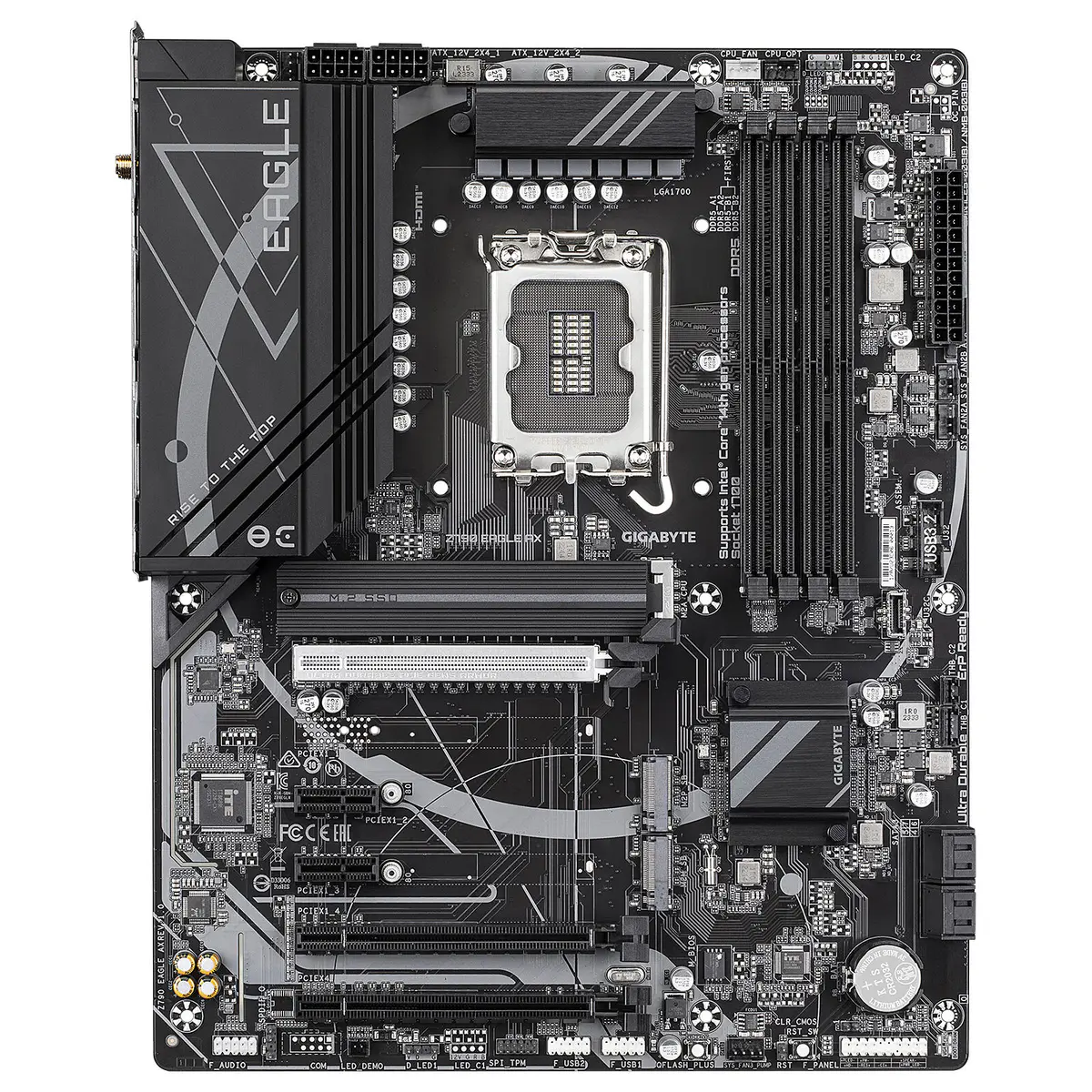 GIGABYTE Z790 EAGLE AX – CARTE MÈRE ATX – SOCKET INTEL 1700 – 4x DDR5 – 3x M.2 – WI-FI 6E – BLACK