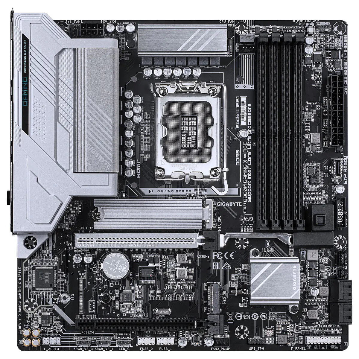 GIGABYTE B860M GAMING X WIFI 6E – CARTE MÈRE MICRO ATX – SOCKET INTEL 1851 – 4x DDR5 – 2xM.2 -BLACK