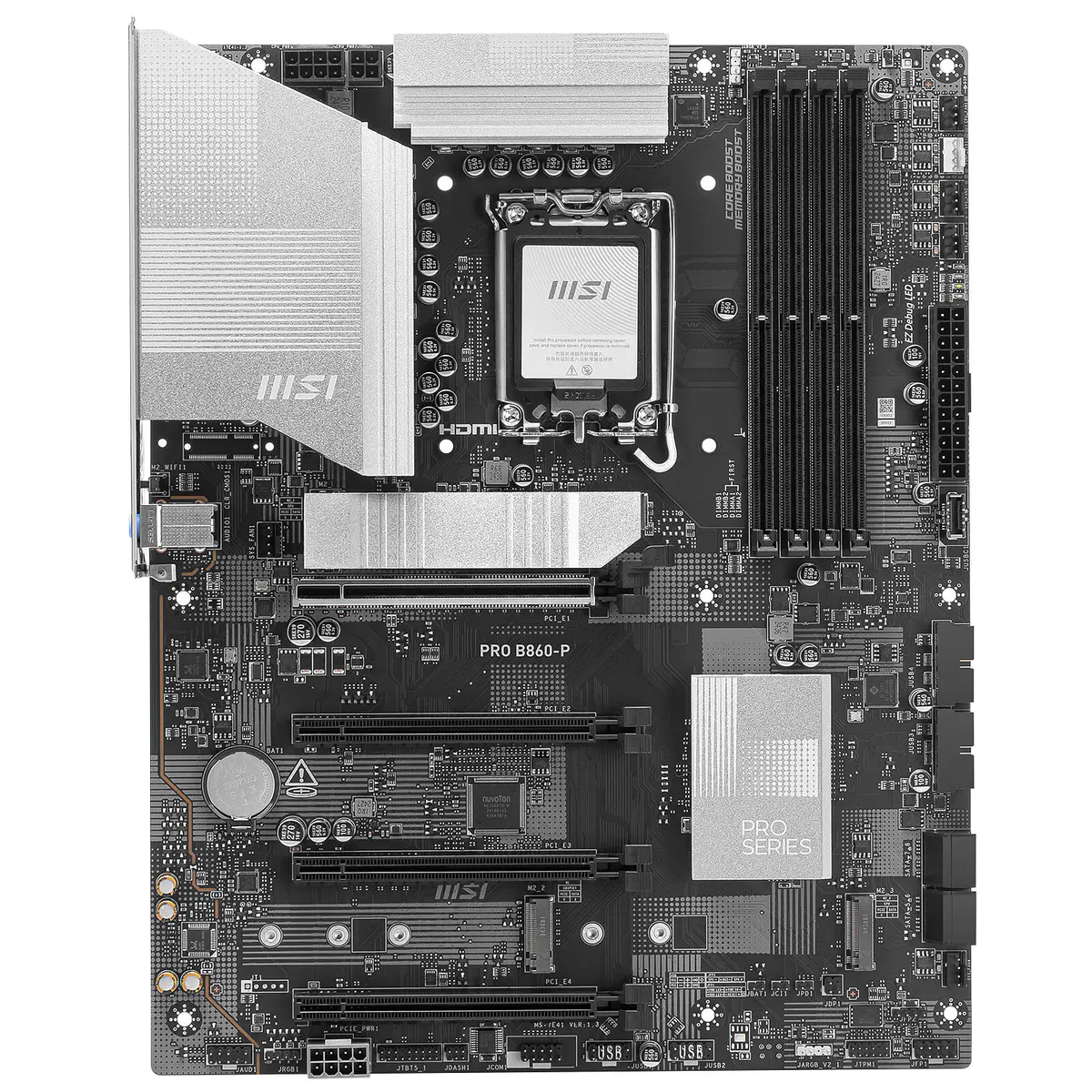 MSI PRO B860-P – CARTE MÈR ATX – INTEL LGA 1851- 4 X DDR5 – M.2 NVME – XMP 3.0 – HDMI/DP – BLACK