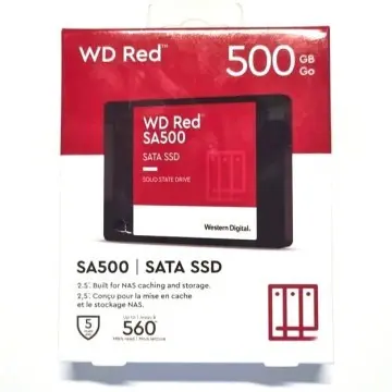 WESTERN DIGITAL RED SA500 – 500GB SSD SATA 2.5 – 6GB/S – 560MB/S – NAS 3D NAND – SYNOLOGY – BLACK