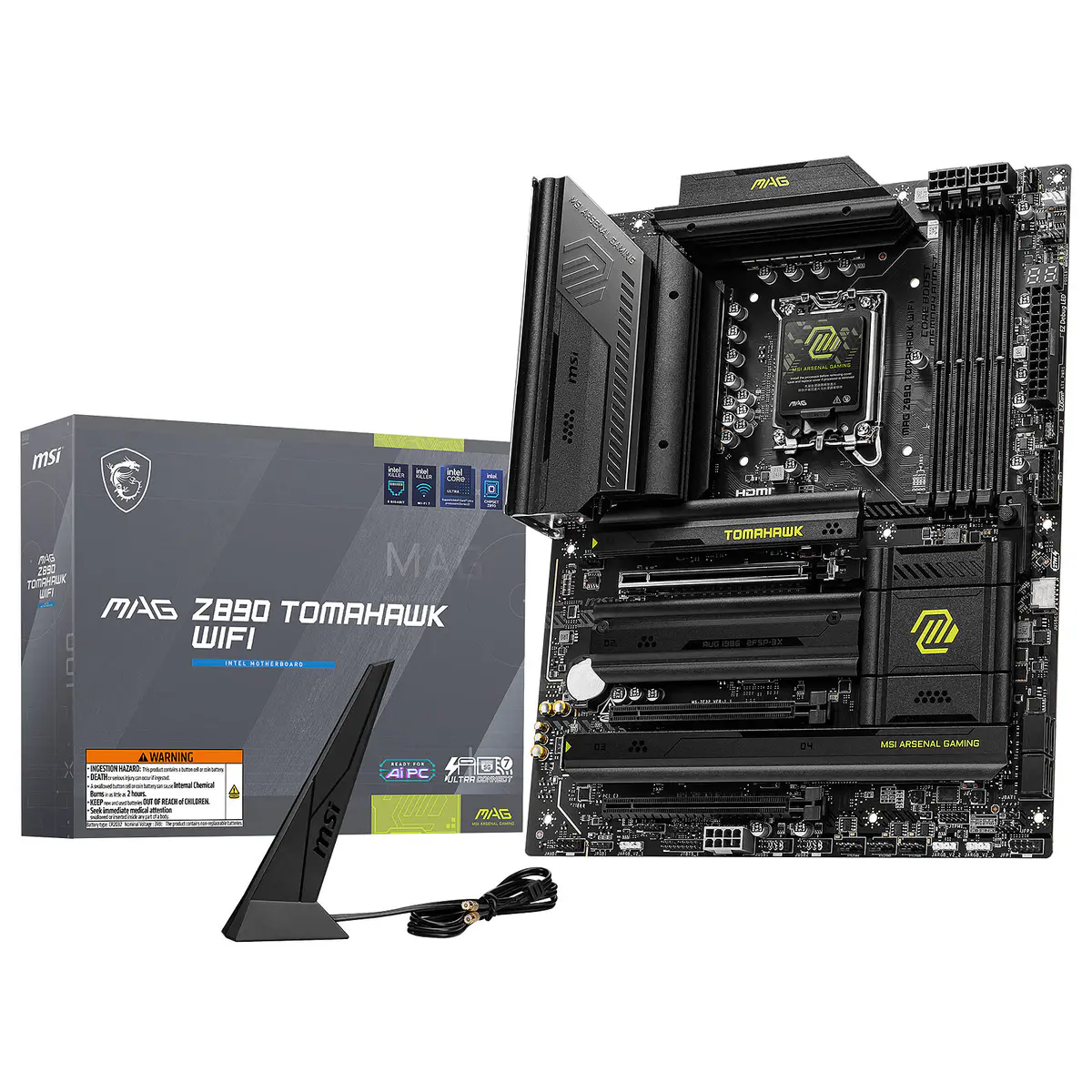 MSI MAG Z890 TOMAHAWK WIFI – ATX SOCKET 1851 – INTEL Z89 – 4X DDR5 – M.2 PCIE 5.0 – WI-FI 7 – LAN 5G