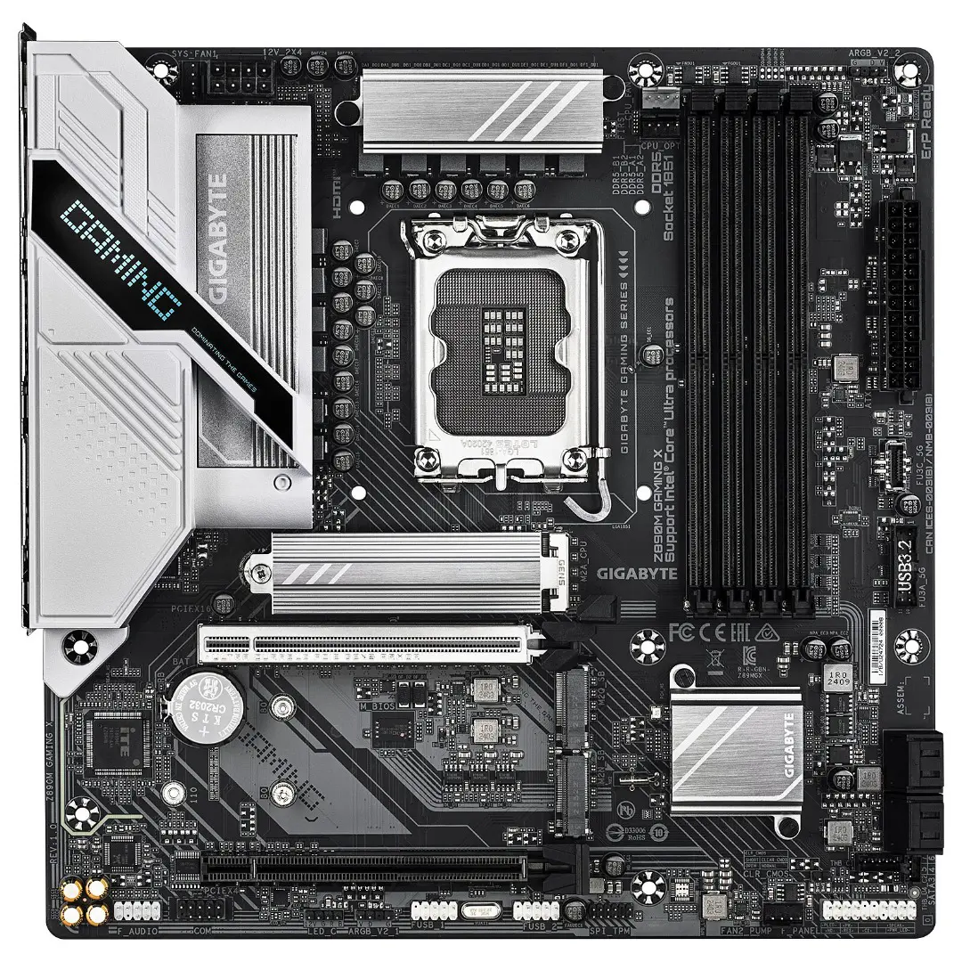 GIGABYTE Z890M GAMING X – MICRO ATX – SOCKET 1851 – 4X DDR5 – M.2 PCIE 5.0 – USB 3.0 – LAN 2.5 GBE