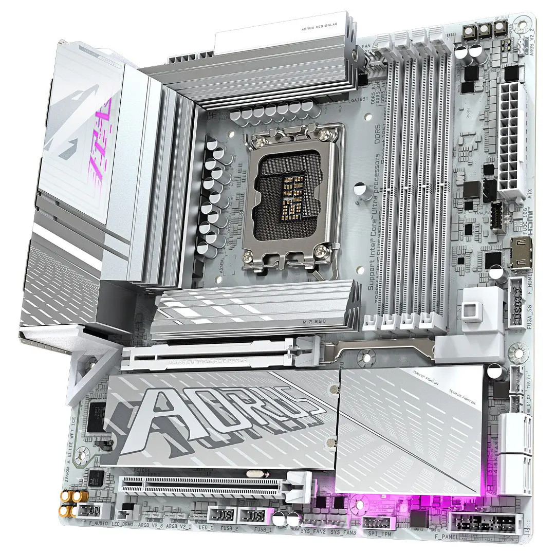 GIGABYTE Z890M AORUS ELITE WIFI7 ICE – MICRO ATX – SOCKET 1851 – WI-FI 7 -BLUETOOTH -4XDDR5 -M.2 5.0