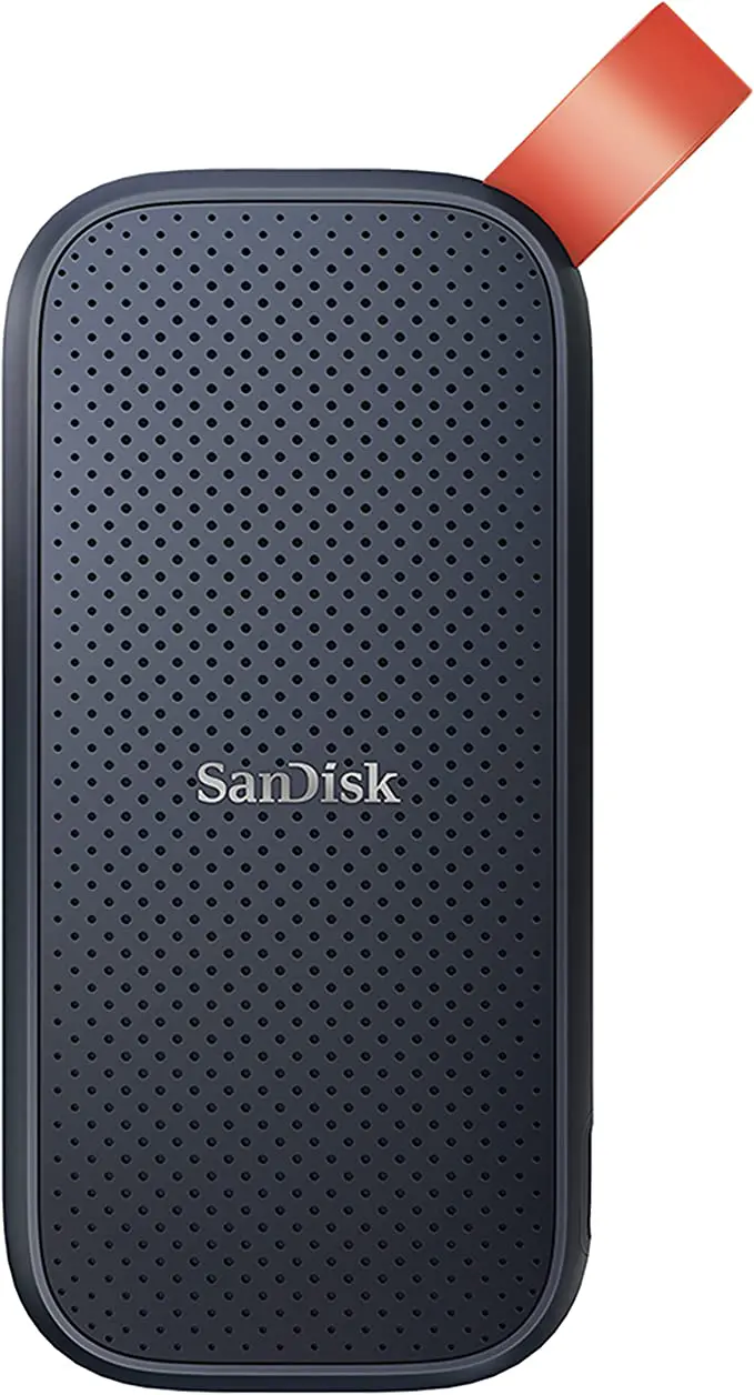SANDISK PORTABLE 2TO SSD – DISQUE DURE EXTERNE – TYPE-C USB 3.2 – LECTURE JUSQU’À 800 MO/S
