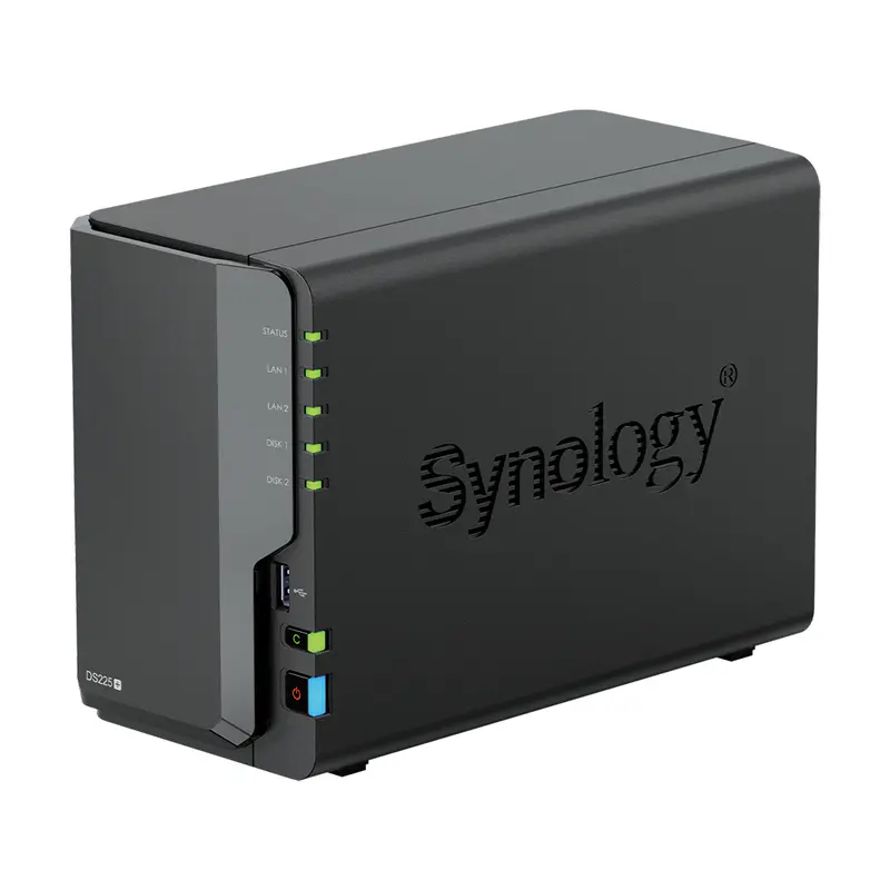 SYNOLOGY DS225+ – NAS 2 BAIES – CELERON J4125 – RAM 2GO – 2.5 GBE – SAUVGARDE & PARTAGE – BLACK