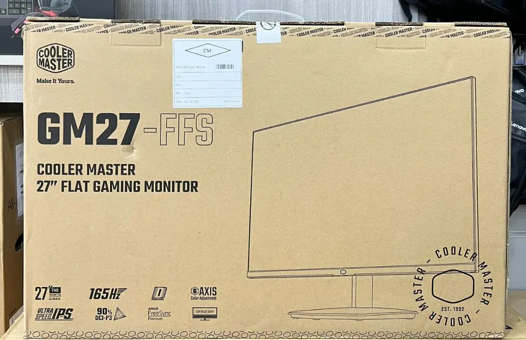 ECRAN COOLER MASTER GM27-FFS – 27″ FHD – FAST IPS – 165 HZ – 0,5MS – ADAPTIVE SYNC – HDMI – DP