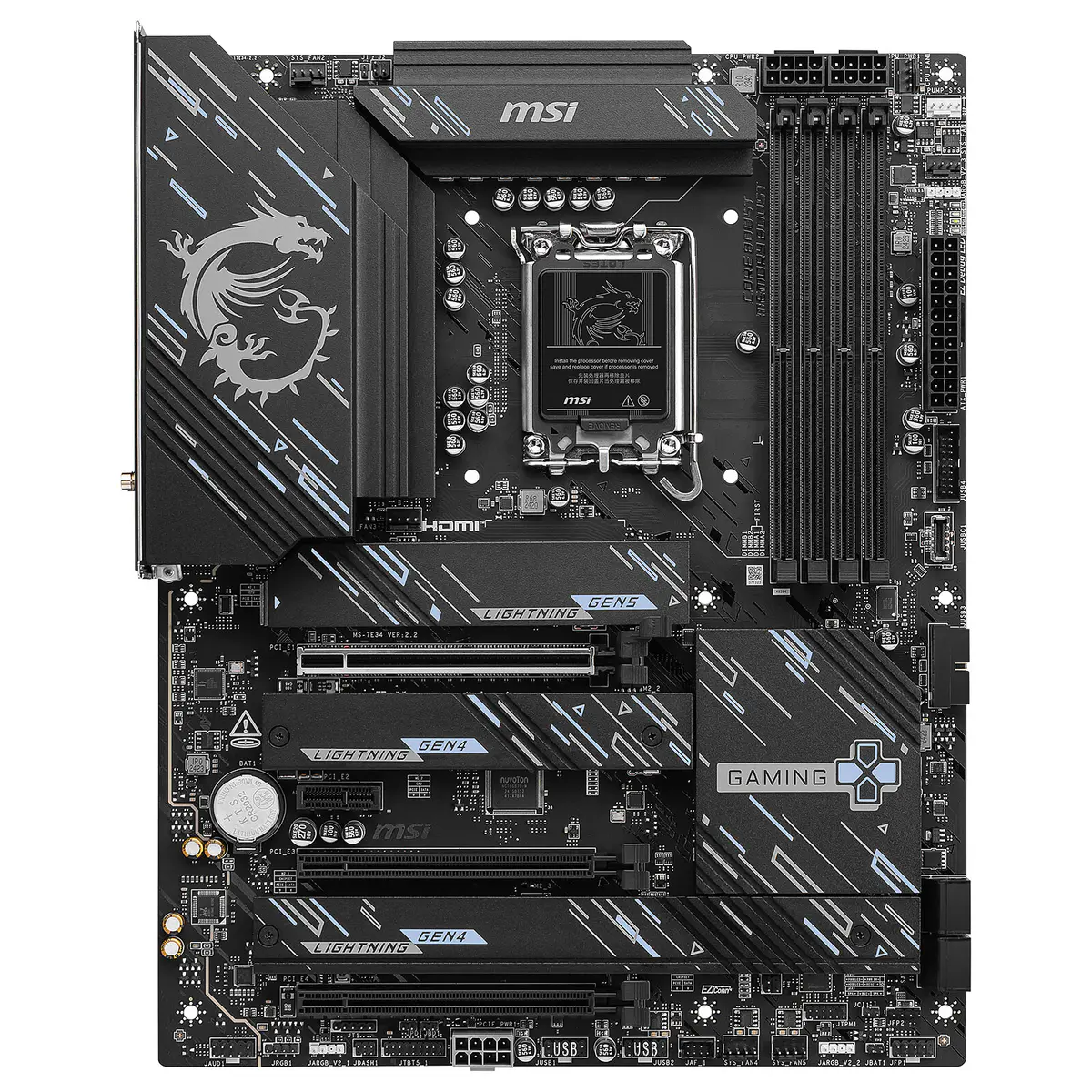 MSI Z890 GAMING PLUS WIFI – ATX SOCKET 1851 – Intel Z890 – 4X DDR5 – M.2 PCIE 5.0 – WI-FI 7 – LAN 5G