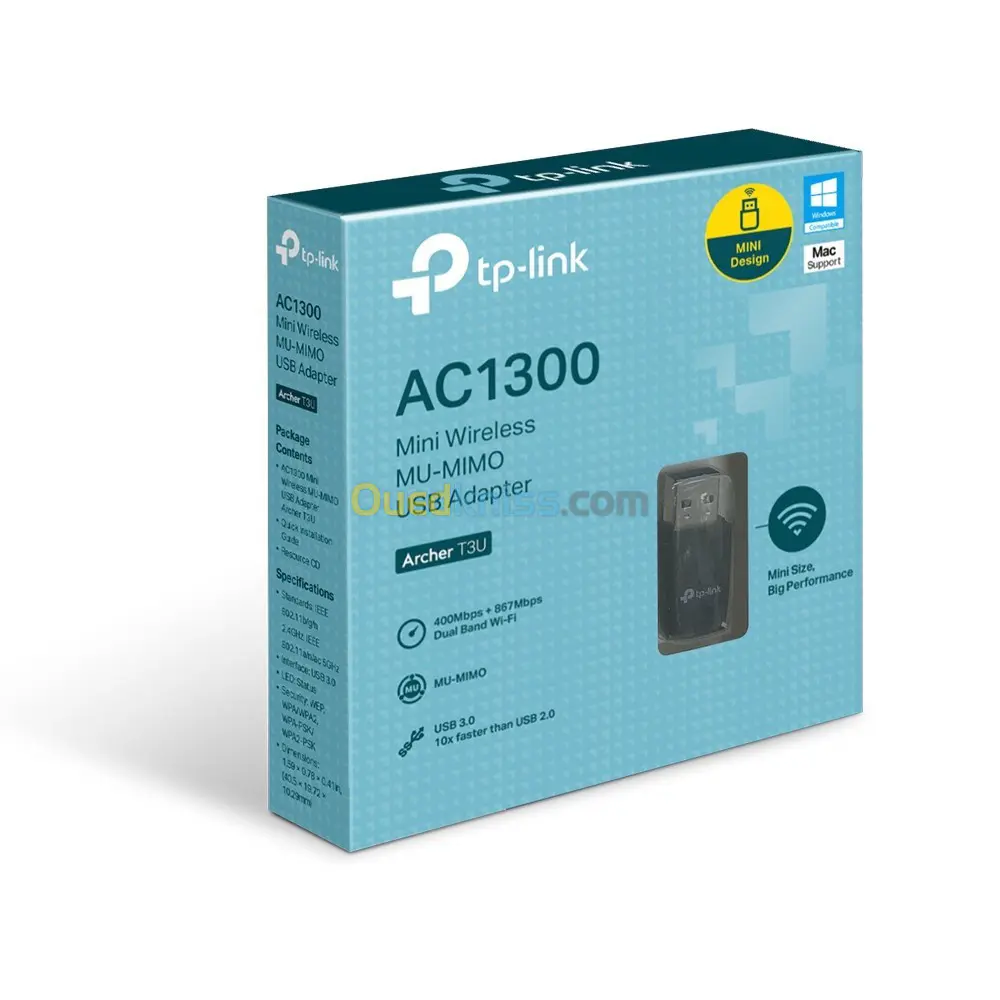TP-LINK Archer T3U – Mini Adaptateur USB MU-MIMO Sans Fil AC1300