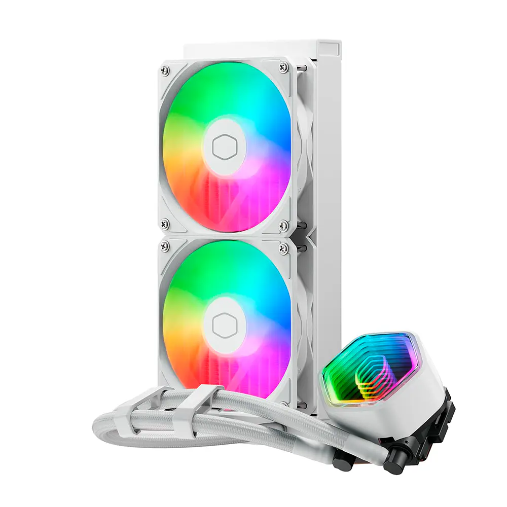 COOLER MASTER MASTERLIQUID II 240MM – WATERCOOLING CORE – RGB – INTEL & AMD – SILENCIEUX – WHITE