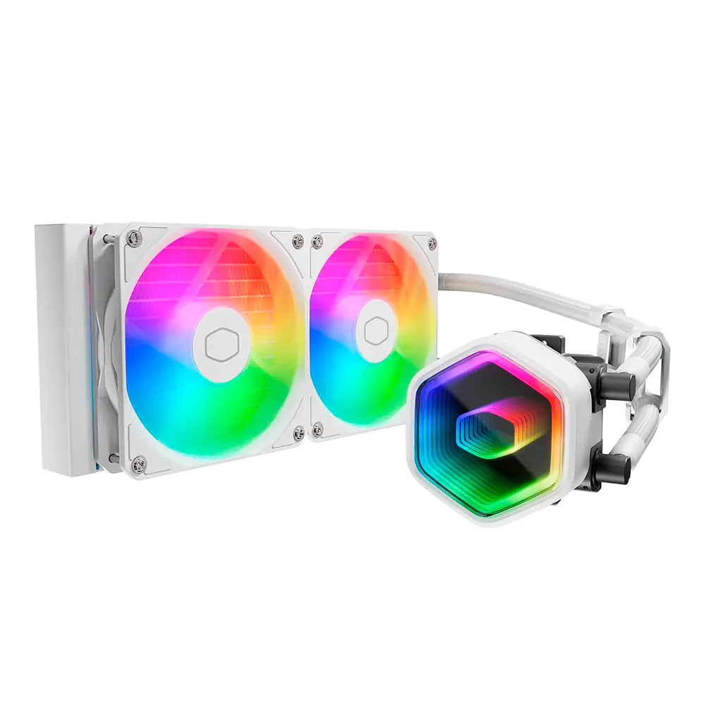COOLER MASTER MASTERLIQUID II 240MM – WATERCOOLING CORE – RGB – INTEL & AMD – SILENCIEUX – WHITE