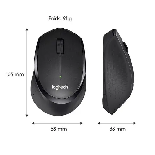 Logitech M330 Silent Plus Souris Sans Fil Récepteur Nano USB 2,4GHz – Capteur Optique 1000 Ppp