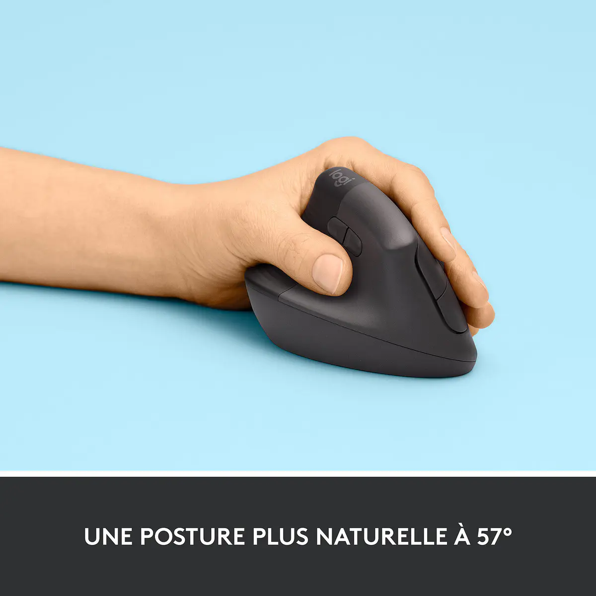 LOGITECH LIFT LEFT SOURIS ANS FIL ERGONOMIQUE – 6 BOUTONS – 4000 DPI – USB – SILENTTOUCH – GRAPHITE