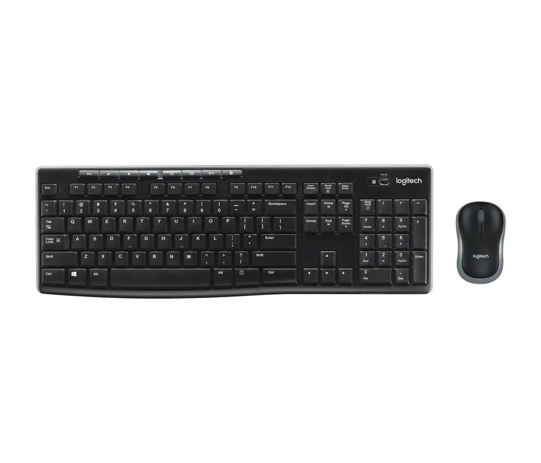 LOGITECH MK270 SILENT – ENSEMBLE SOURIS ET CLAVIER SANS FIL – SILENT TOUCH – USB – PILE AA – BLACK