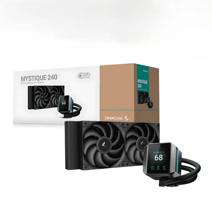 DEEPCOOL MYSTIQUE 240 – WATERCOOLING AIO 240MM – NTEL & AMD – ARGB – ECRAN LCD PERSONNALISÉ -BLACK