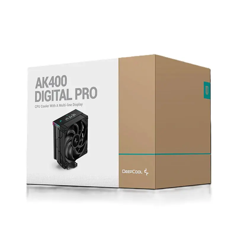 DEEPCOOL AK400 DIGITAL PRO – AIRCOOLING 120 MM – INTEL & AMD – ARGB – ÉCRAN LCD – 2000 RPM – BLACK